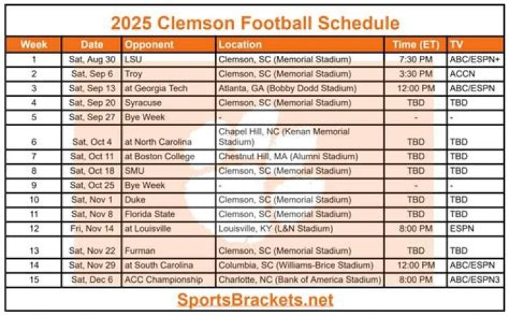 2024 Clemson Tigers Football Roster