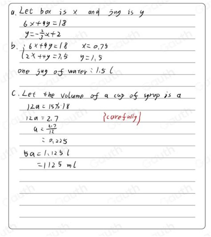 6x - 9y = 18