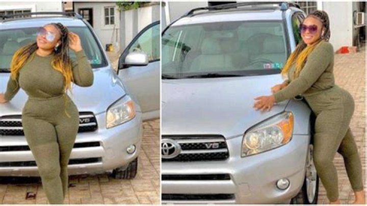 Actress Georgina Ibeh gifts herself new car for the New Year (Photos)