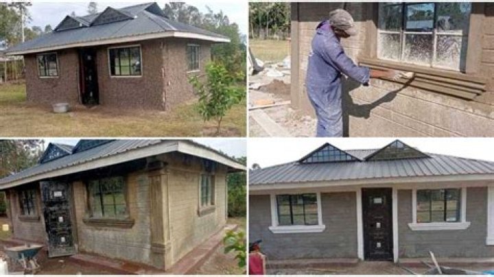 "Be Smart": Creative Man Buys Simple Materials for N1.2m, Builds Nice-looking 2 Bedroom Mansion in Video