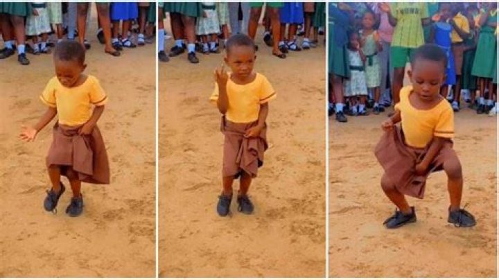 "Children of These Days": Little Girl in School Uniform Dances Accurately in Midst of Crowd, Video Goes Viral
