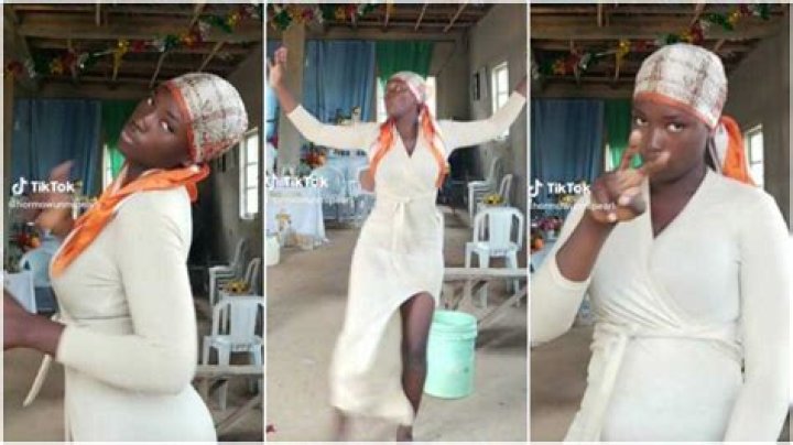 Curvy Nigerian Lady Dances & Shakes Waist in Church, Many Men Rush to Her Comment Section As Video Trends