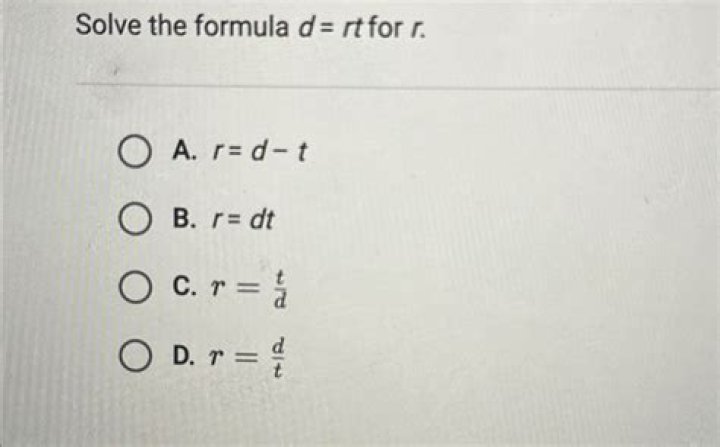 d=rt for r