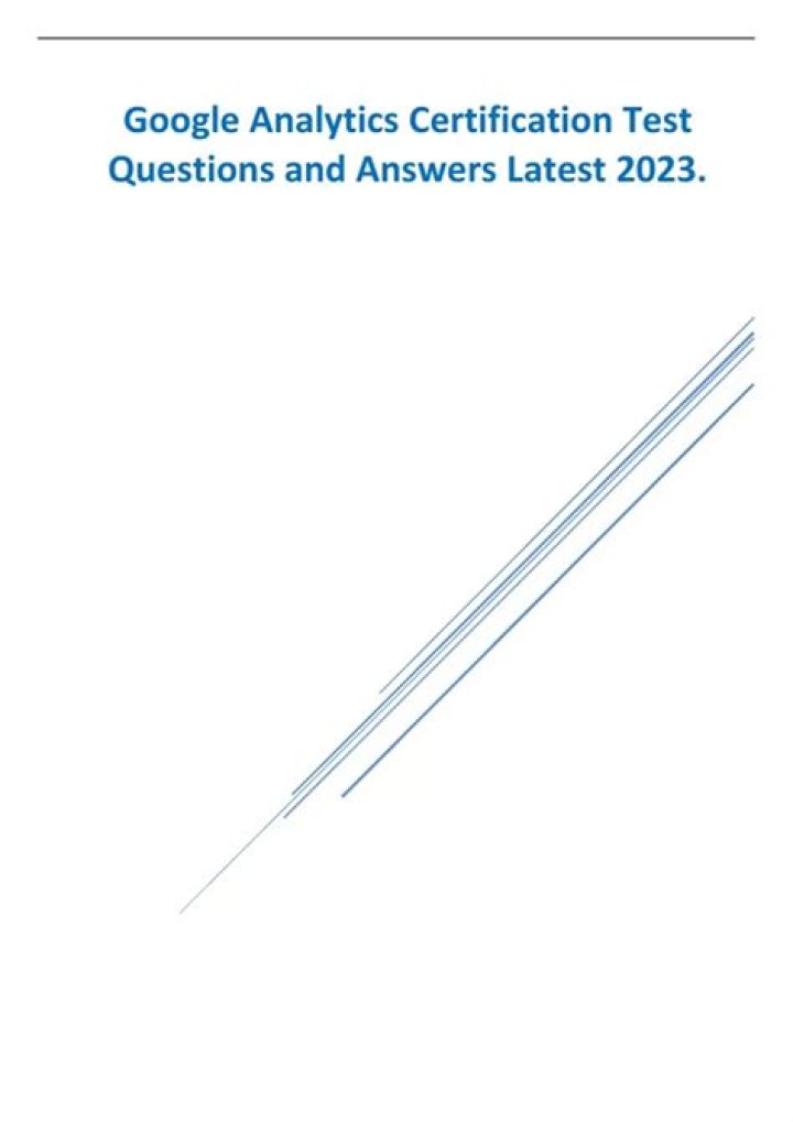 Google Analytics Certification Test Questions
