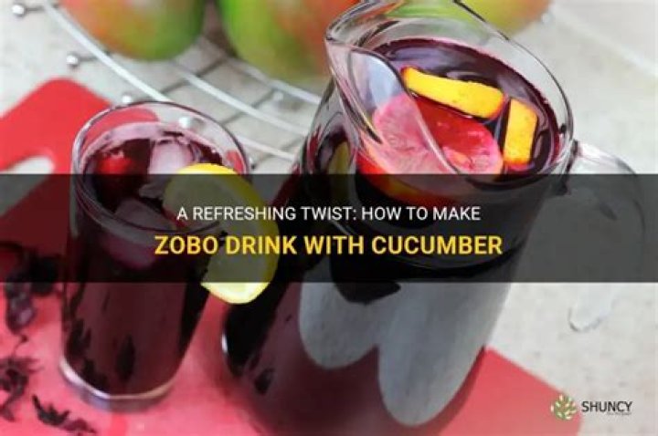 How to make zobo drink with cucumber