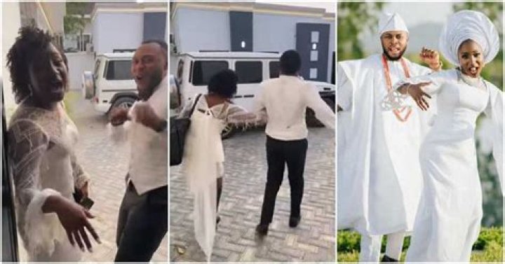 “I Am Going to My Husband’s House”: New Wife Deborah Enenche Shares Funny Video After White Wedding