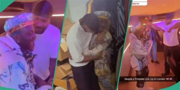 “International Musician”: Portable Finally Meets Skepta, Hides Pound Bundles He Got From UK Rapper