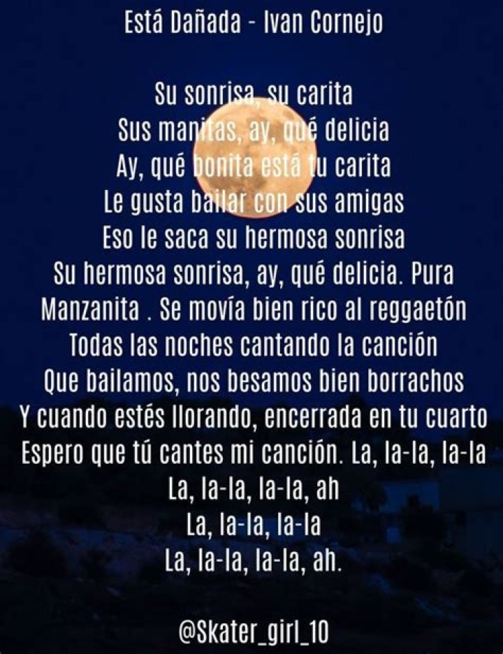 Lyrics & Translations of Está Dañado by Ivan Cornejo