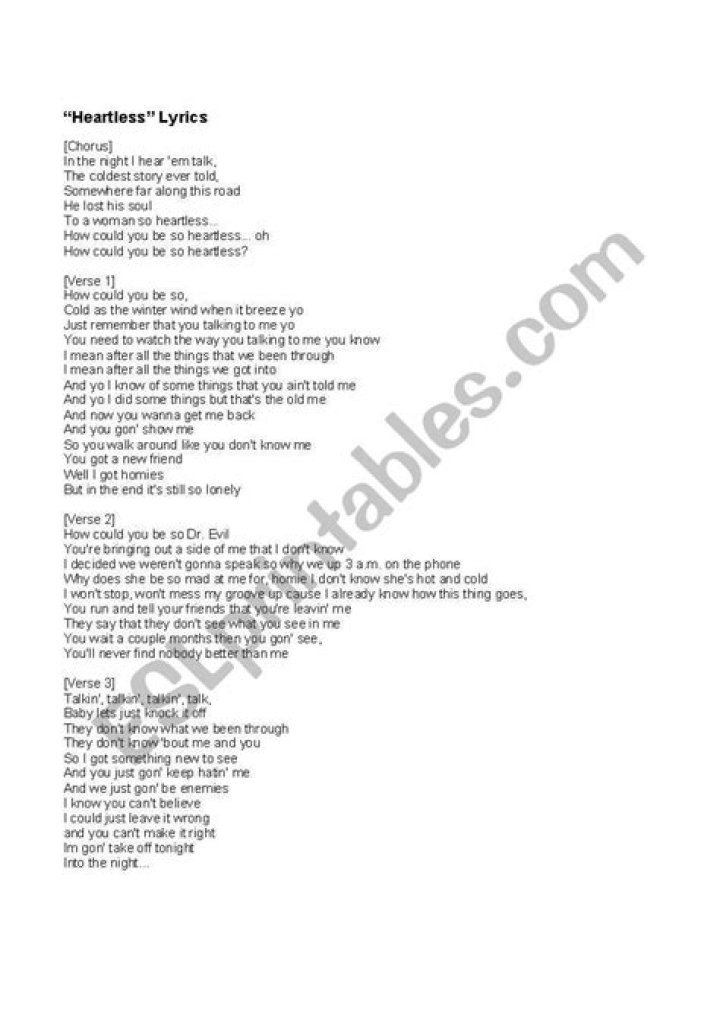 Lyrics & Translations of Heartless by Julia Michaels & Diplo