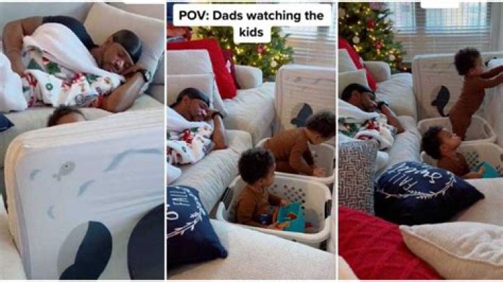 Man Who Was Asked to Babysit Gets Tired, Sleeps Off on Chair As Children Enjoy Themselves in Viral Video