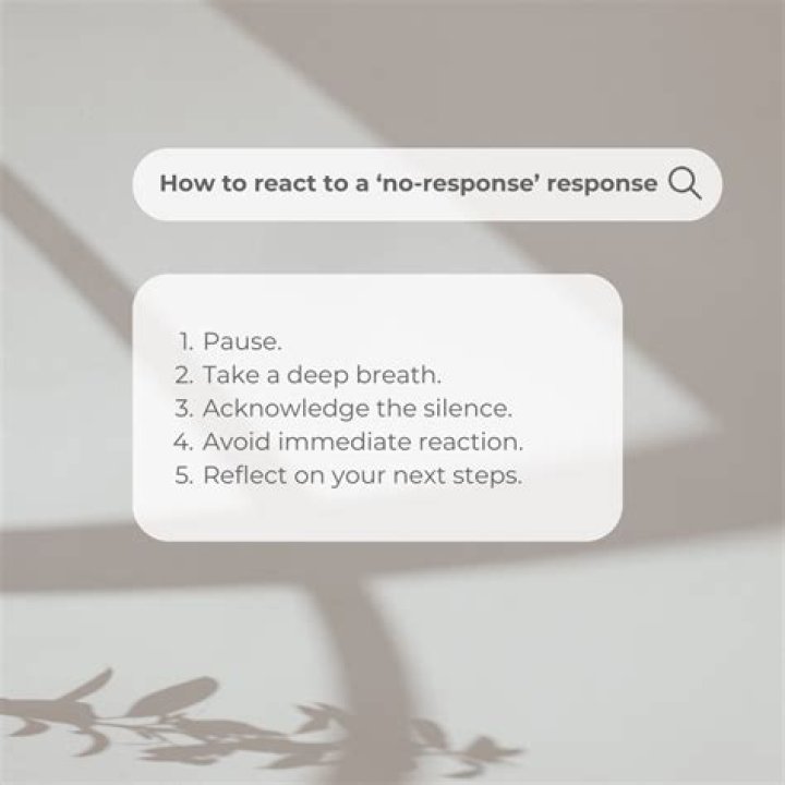 No response is a response: how to deal with their silence