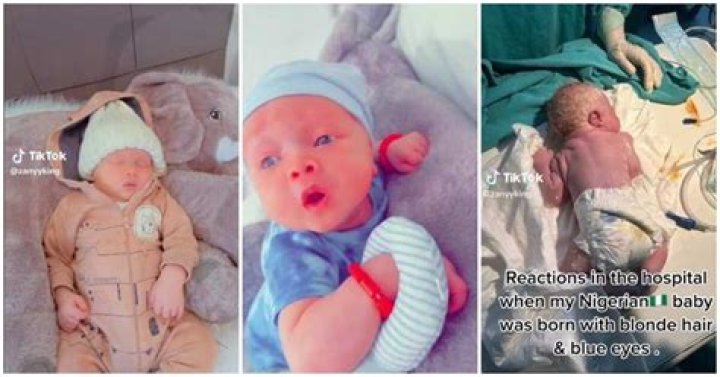 "One of a Kind": Nigerian Woman Delivers Baby Boy with Blonde Hair and Blue Eyes, Video Trends on TikTok