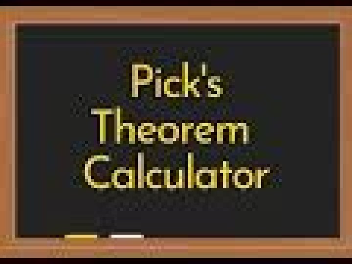 Pick's Theorem Calculator