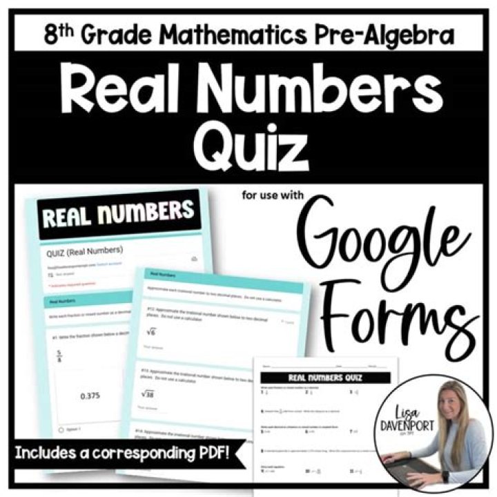 Real Numbers Quiz