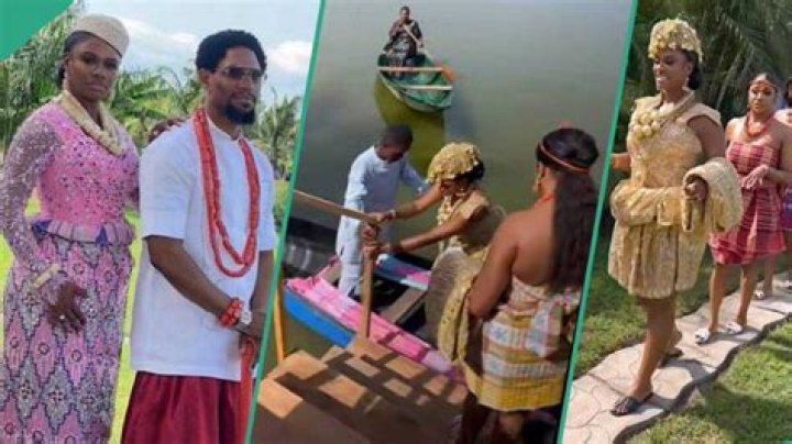 "She Arrived in a Boat": Video Shows Unique Wedding Style of Princess in Bayelsa State, People React