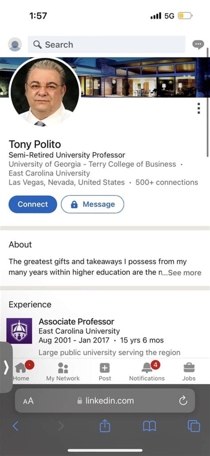 UNLV Anthony Polito LinkedIn: Was He Active On Instagram?