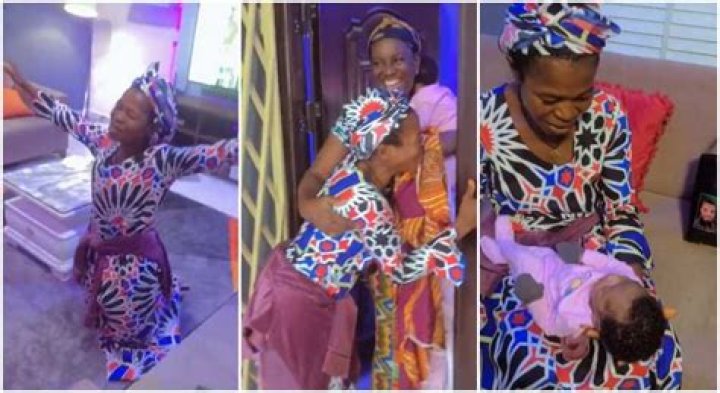 “Welcome My Son-in-Law”: Mr Ibu Says As Daughter’s ‘Americana’ Hubby Visits Nigeria for 1st Time in Video