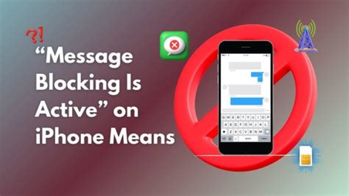 What does message blocking is active mean and how to resolve it?